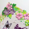 Purple Corner Flowers with Paper Lace Greeting Card image Purple Corner Flowers with Paper Lace Greeting Card image