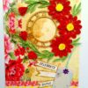 Red Themed Quilled Flowers Greeting Card image