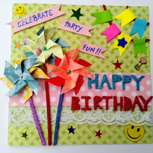 Pinwheel Birthday Greeting Card image
