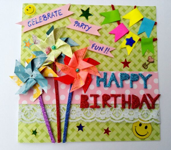 Pinwheel Birthday Greeting Card image Pinwheel Birthday Greeting Card image