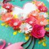 Cyan Heart Shaped Quilled Greeting Card image Cyan Heart Shaped Quilled Greeting Card image
