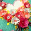Cyan Heart Shaped Quilled Greeting Card image Cyan Heart Shaped Quilled Greeting Card image