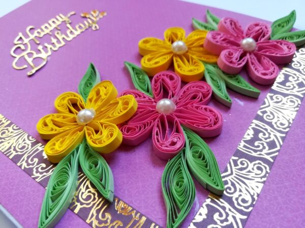 Purple Themed Birthday Greeting Card image