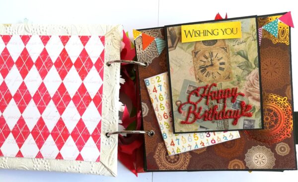 Love and Birthday Handmade Scrapbook image Love and Birthday Handmade Scrapbook image