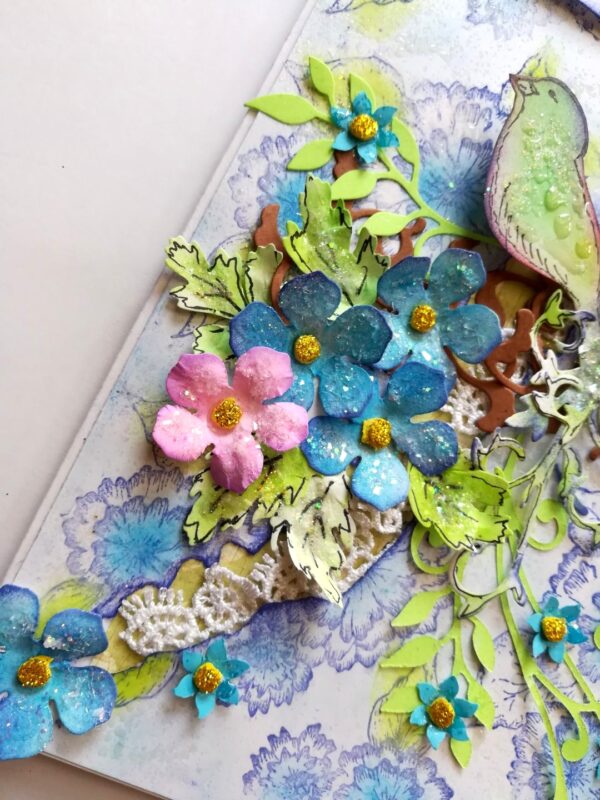 Sparkling Handmade Stamped Base Greeting Card image Sparkling Handmade Stamped Base Greeting Card image