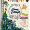Quilled Corner Birthday Handmade Greeting Card image