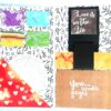 Hot air Balloon Handmade Flowers Mini Scrapbook Greeting Card image