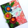 Quilled Flowers Happy Birthday Greeting Card image