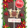Love theme Quilled Red Flowers Greeting card image