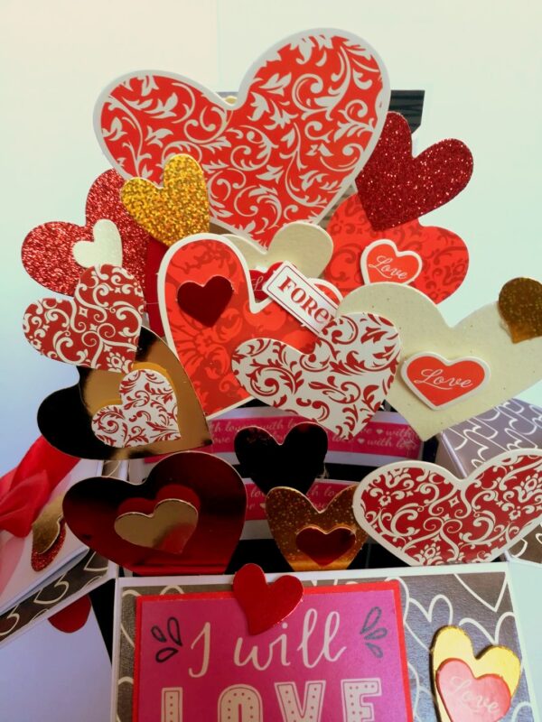 Valentine Card In A Box Pop up Handmade Gift image Valentine Card In A Box Pop up Handmade Gift image