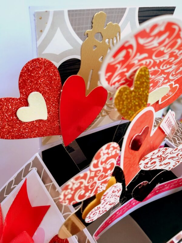 Valentine Card In A Box Pop up Handmade Gift image Valentine Card In A Box Pop up Handmade Gift image