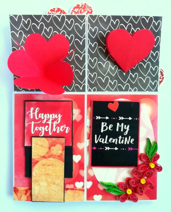 Valentine Card In A Box Pop up Handmade Gift image Valentine Card In A Box Pop up Handmade Gift image