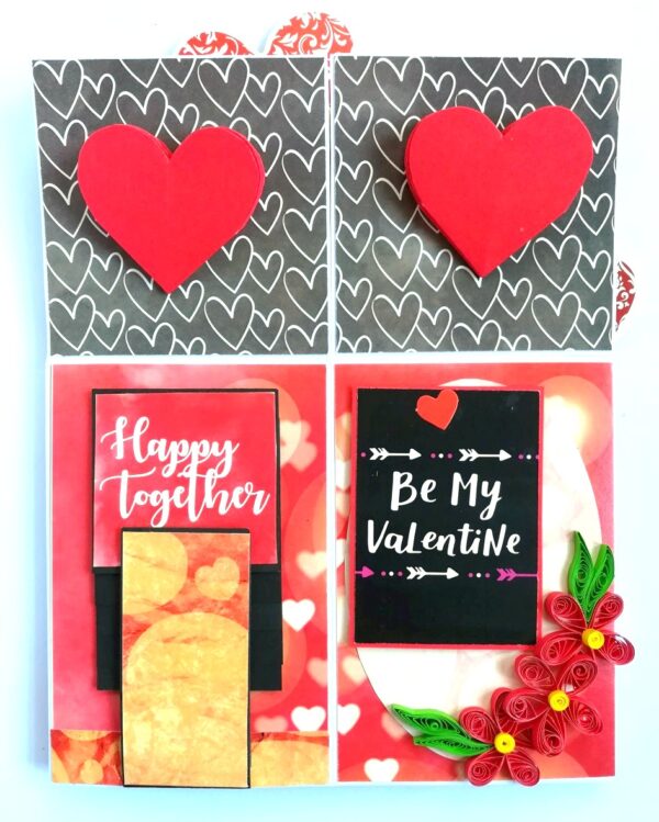Valentine Card In A Box Pop up Handmade Gift image Valentine Card In A Box Pop up Handmade Gift image