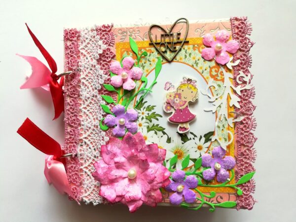 Sparkling Baby Girl Handmade Scrapbook Album image