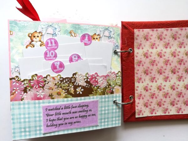 Sparkling Baby Girl Handmade Scrapbook Album image