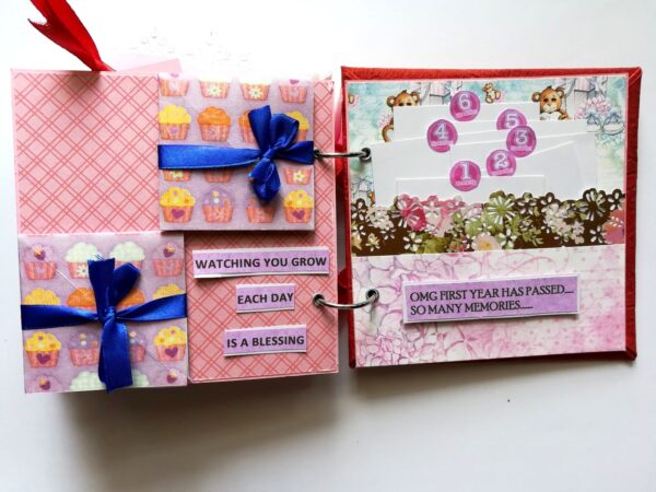 Sparkling Baby Girl Handmade Scrapbook Album image