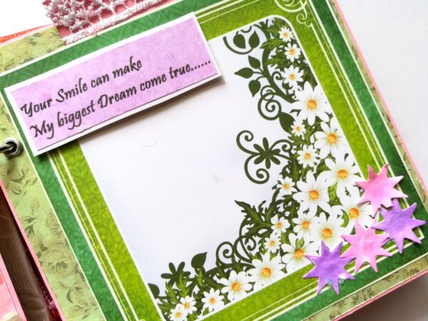 Sparkling Baby Girl Handmade Scrapbook Album image