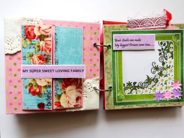 Sparkling Baby Girl Handmade Scrapbook Album image