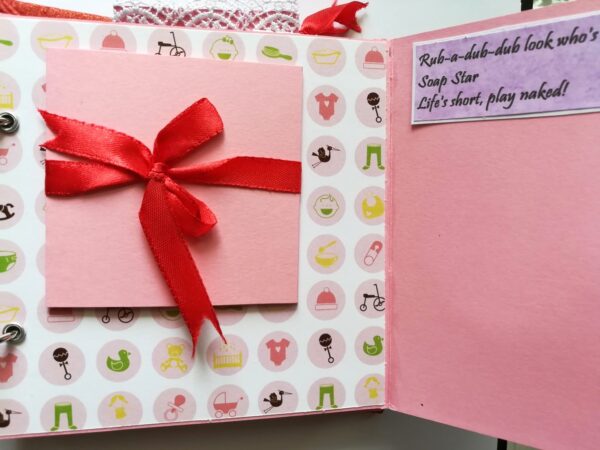 Sparkling Baby Girl Handmade Scrapbook Album image