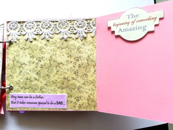 Sparkling Baby Girl Handmade Scrapbook Album image