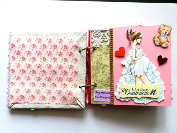 Sparkling Baby Girl Handmade Scrapbook Album image