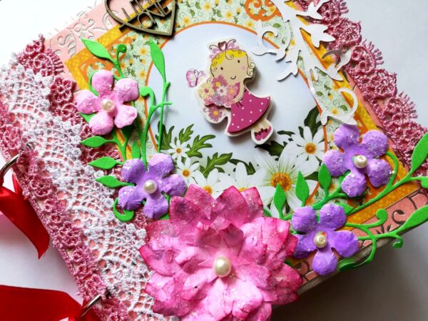 Sparkling Baby Girl Handmade Scrapbook Album image