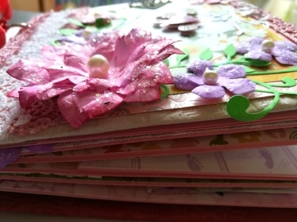 Sparkling Baby Girl Handmade Scrapbook Album image