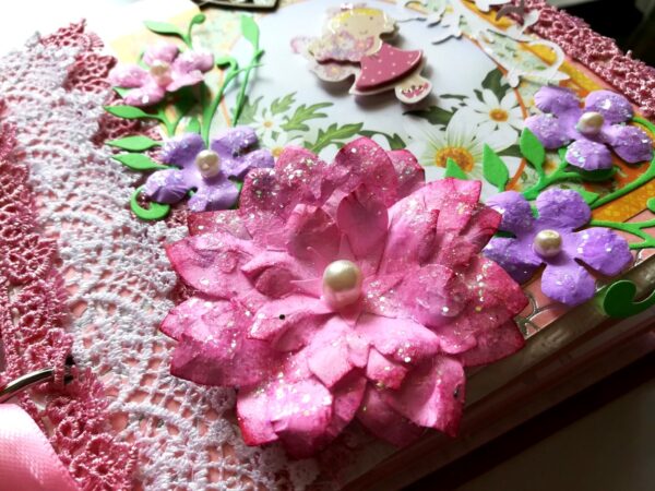 Sparkling Baby Girl Handmade Scrapbook Album image