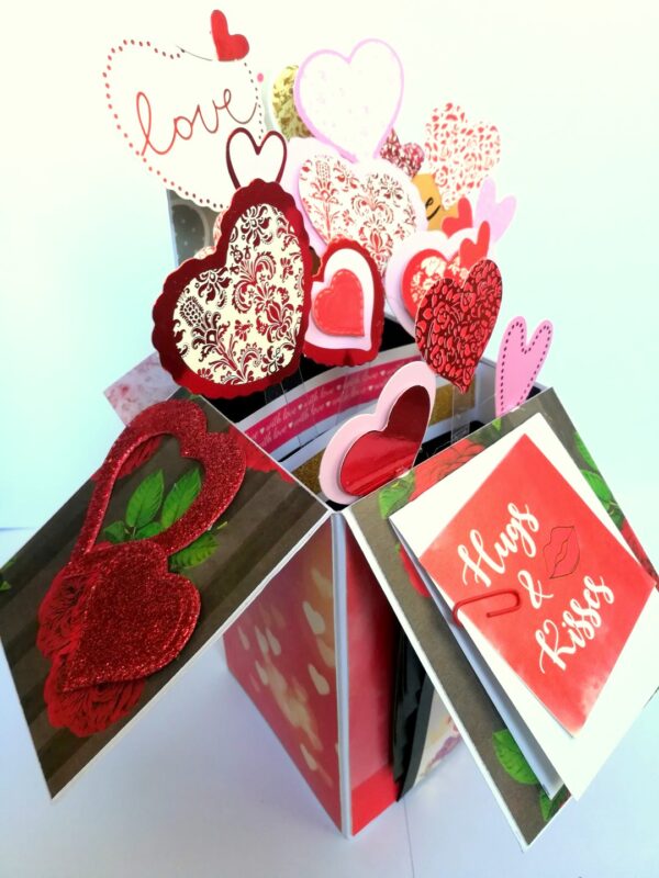 Valentine Card In A Box Pop up Handmade Gift image