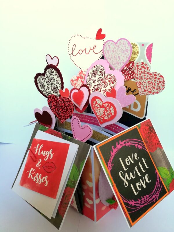 Valentine Card In A Box Pop up Handmade Gift image