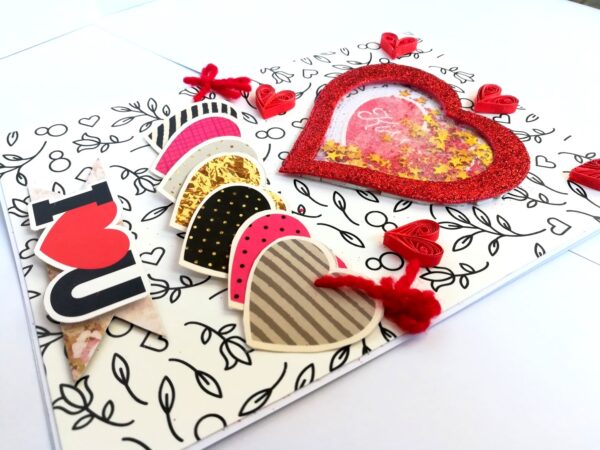 Valentine Hearty Shaker Handmade Greeting Card image