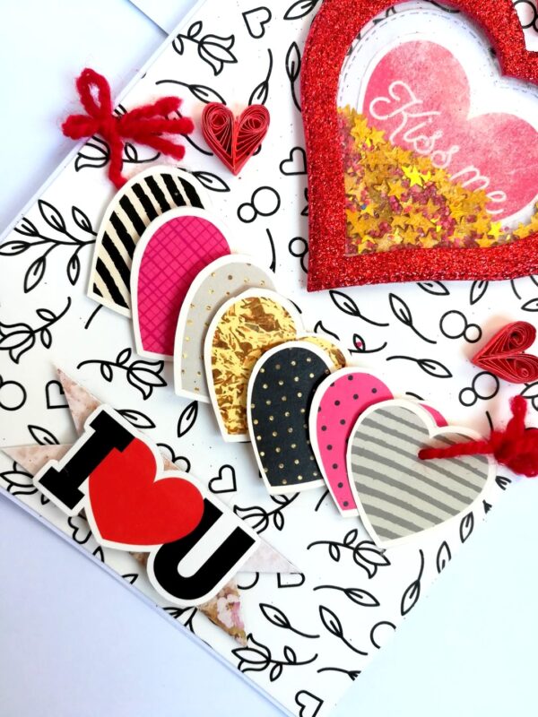 Valentine Hearty Shaker Handmade Greeting Card image