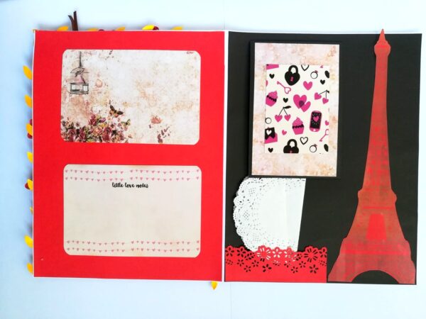 Couple In Paris Garland Quilled Greeting Card image