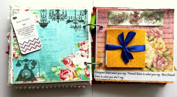 Best Friends Handmade Scrapbook Album image Best Friends Handmade Scrapbook Album image