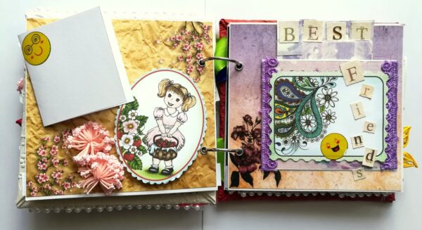 Best Friends Handmade Scrapbook Album image Best Friends Handmade Scrapbook Album image