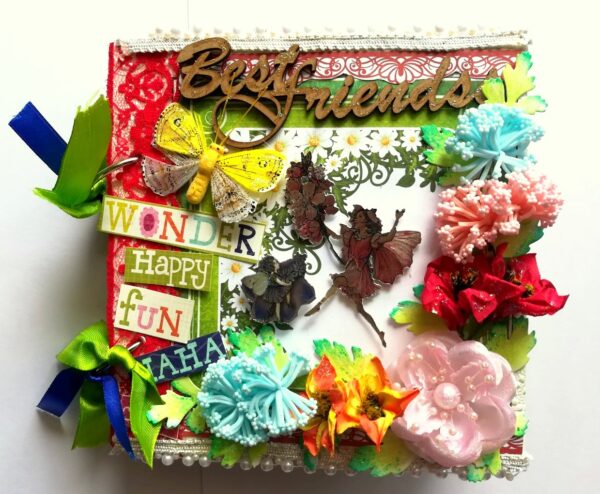 Best Friends Handmade Scrapbook Album image Best Friends Handmade Scrapbook Album image