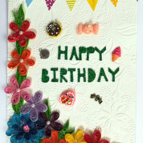 Happy Birthday Quilled Greeting Card image