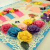 Multicolor Flowers & Cake Greeting Card image Multicolor Flowers & Cake Greeting Card image