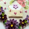 Purple Quilled Flowers Greeting Card image