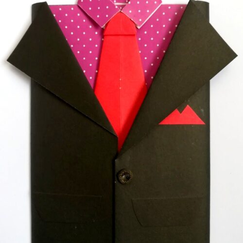 Suit Themed Male Handmade Greeting Card image
