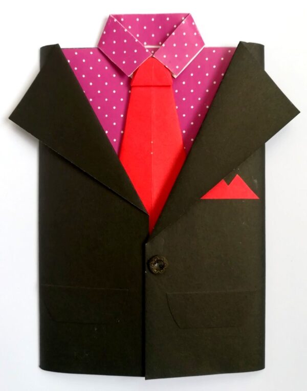 Suit Themed Male Handmade Greeting Card image