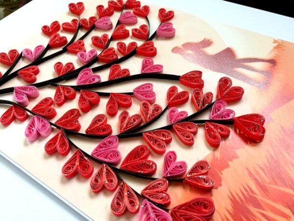 Love Quilled Tree Couple Print Greeting Card image Love Quilled Tree Couple Print Greeting Card image