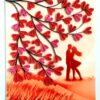 Love Quilled Tree Couple Print Greeting Card image Love Quilled Tree Couple Print Greeting Card image