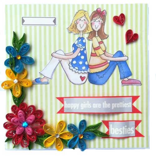 Best Friends or Sisters Handmade Greeting Card image