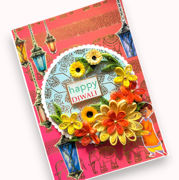 DIWALI-Photoroom Handmade Happy Diwali Floral card