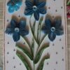 Blue Wildflowers With Blue Butterfly & Beads Greeting Card image