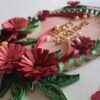 Pink Flowers In Semicircle Birthday Greeting Card image