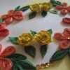 Orange Combi Flowers On Yellow Base Greeting Card image