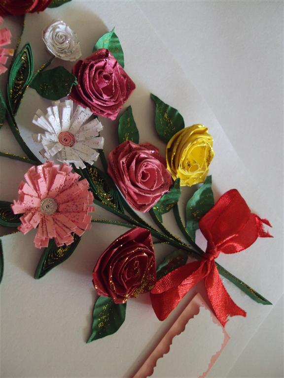 Beautiful Big Bouquet Of Flowers Greeting Card image