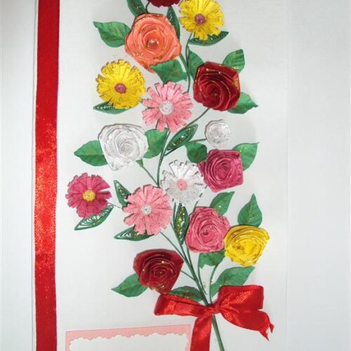 Beautiful Big Bouquet Of Flowers Greeting Card image